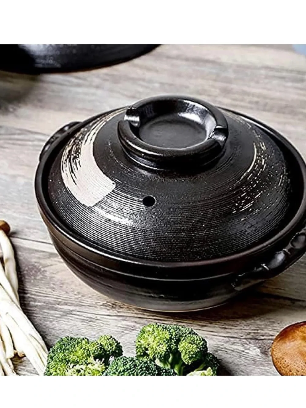 Ceramic Cooking Pot Large Chinese Casserole Earthenware Clay Pot with Lid Heat R